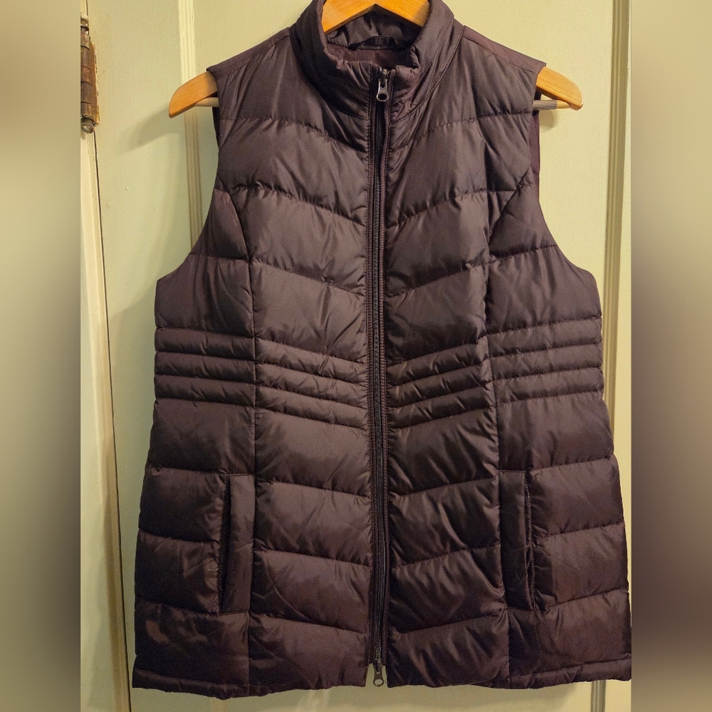 J. Jill Eggplant Quilted Vest Sz. M Petite
